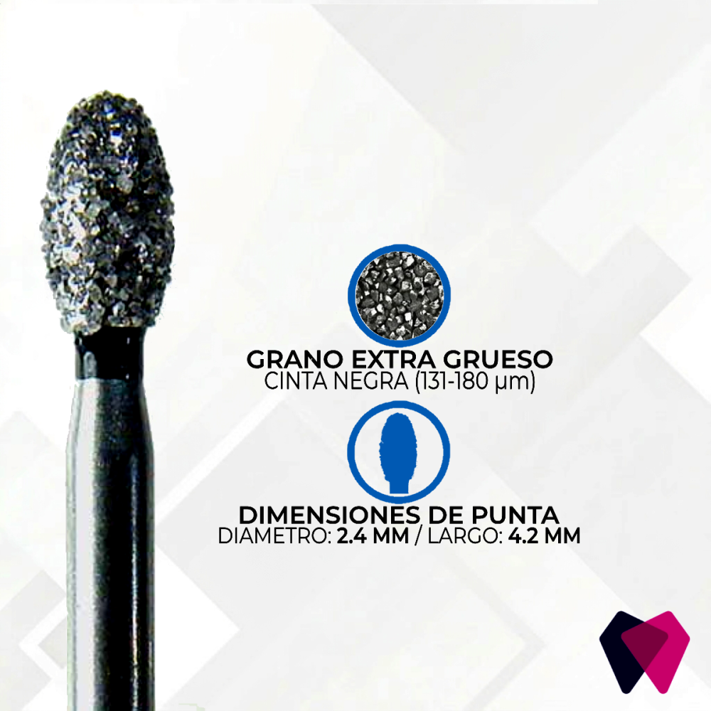 1900C Fresa Huevo | Conformación y acabado uniforme en cavidades dentales