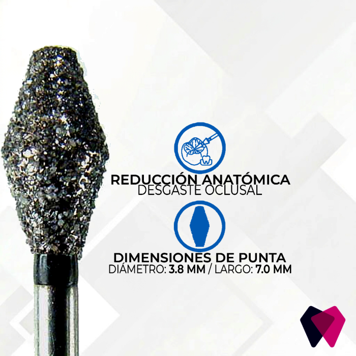 2137C Fresa Reducción Oclusal | Ajuste preciso de cúspides y superficies dentales