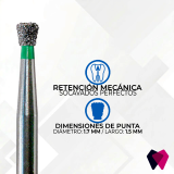 0316C Fresa Cono Invertido | Cavidades precisas con ángulos definidos en odontología
