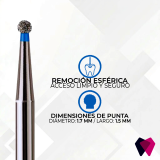 0112M Fresa Redonda | Cavidades iniciales y eliminación de caries con precisión