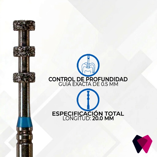 7005 0.5mm Fresas Corte Calibrado Microcopy | Preparación precisa para carillas