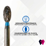 1900M Fresa Huevo | Conformación y acabado uniforme en cavidades dentales