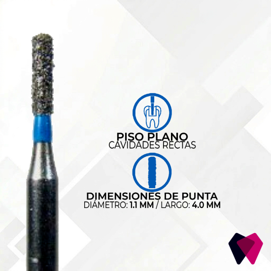 Cilindrica 0710M(S) Punta Plana Modificada Vástago Corto (NeoDiamond®)
