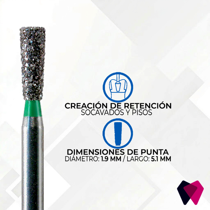 0318.5C Fresa Cono Invertido | Cavidades precisas con ángulos definidos en odontología