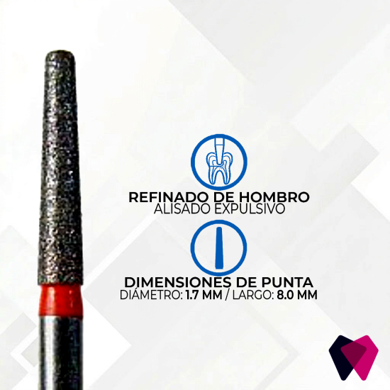 0816.8F Fresas Cónicas Dentales | Corte preciso y seguro