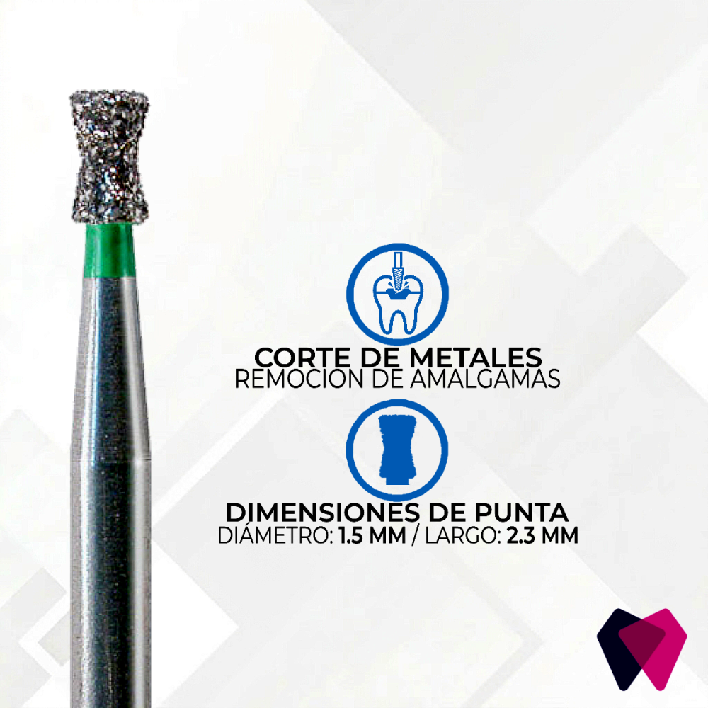 0416C Fresa Cono Invertido | Cavidades precisas con ángulos definidos en odontología