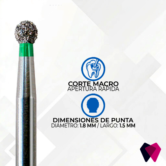 0118C Fresa Redonda | Cavidades iniciales y eliminación de caries con precisión