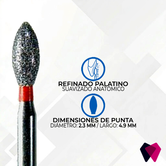 1923F Fresas Football Dentales | Contorneado anatómico y preciso