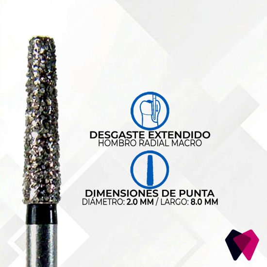 0818.8CFresas Cónicas Dentales | Corte preciso y seguro