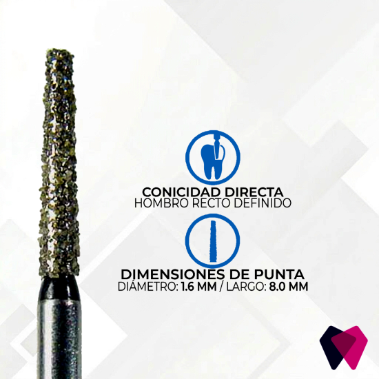 0914.8C Fresas Cónicas Dentales | Corte preciso y seguro