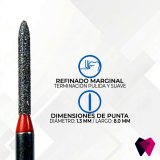 1800.8F Fresa Cilíndrica Biselada Modificada | Corte preciso y eficiente en odontología