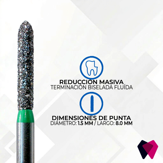 1804.8C Fresa Cilíndrica Biselada Modificada | Corte preciso y eficiente en odontología
