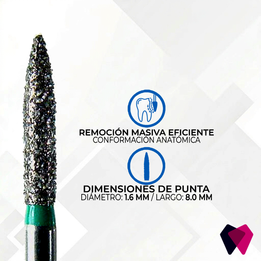 1516.8C Fresa Flama | Preparaciones finas y acabados precisos en odontología