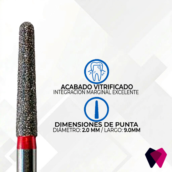 1118.9F Fresas Cónicas Dentales | Corte preciso y seguro