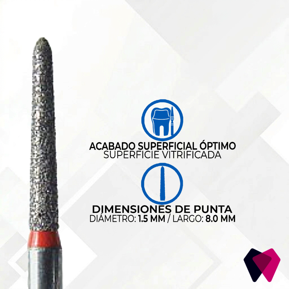 1714.8F Fresas Cónicas Dentales | Corte preciso y seguro