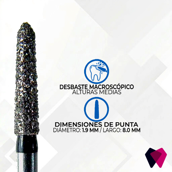 1718.8C Fresas Cónicas Dentales | Corte preciso y seguro