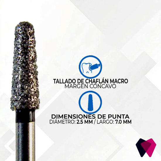 2424C Fresas Cónicas Dentales | Corte preciso y seguro