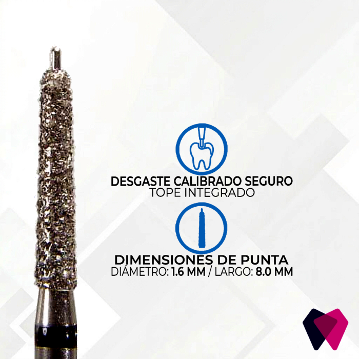 GP9.016C Fresas con Pin Guía Microcopy | Reducción calibrada y segura