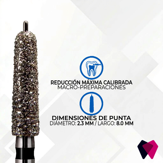 GP9.023C Fresas con Pin Guía Microcopy | Reducción calibrada y segura