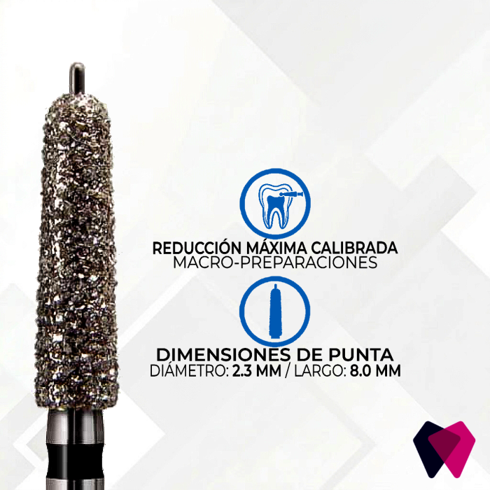 GP9.023C Fresas con Pin Guía Microcopy | Reducción calibrada y segura