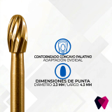 Multilaminada FG OS1 NeoBurr Esthetic Finishers | Fresas multilaminadas de 10 y 12 filos